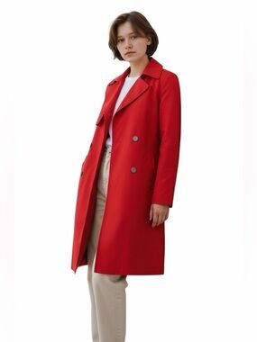 FRENCH CONNECTION RED COTTON COAT.